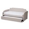 Baxton Studio Ally Beige Upholstered Twin Size Sofa Daybed with Roll Out Trundle Bed 151-9018 - alternate 9